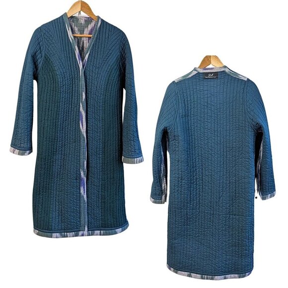 DINARA MAMBETOVA Central Asian Couture Handmade Uzbek Ikat Chapan Size L - Picture 9 of 10